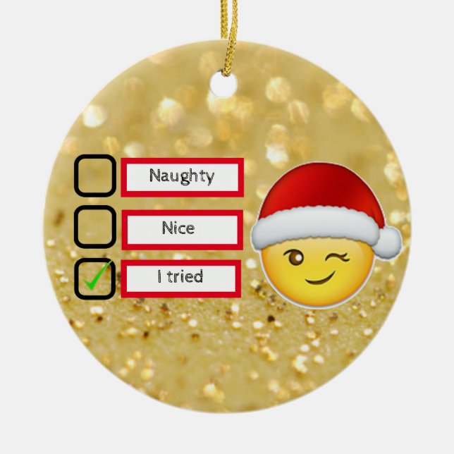 Merry Christmas Ceramic Tree Decoration (Front)