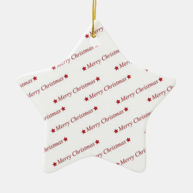 Merry Christmas Ceramic Tree Decoration (Front)