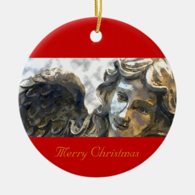 Merry Christmas Ceramic Tree Decoration (Front)
