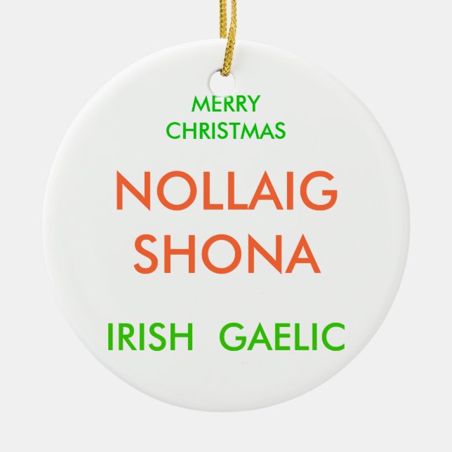 MERRY CHRISTMAS, CERAMIC TREE DECORATION (Front)