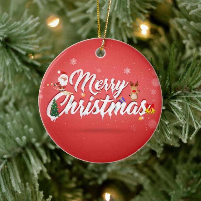 Merry christmas ceramic tree decoration (Tree)