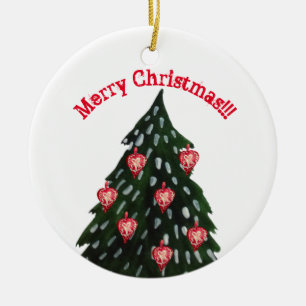 Merry Christmas Ceramic Tree Decoration