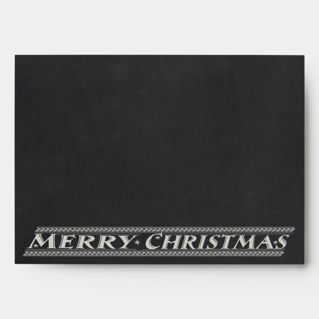 MERRY CHRISTMAS CHALKBOARD - BLACKBOARD ENVELOPES (Front)