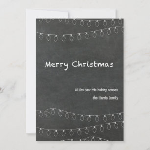 Merry Christmas Chalkboard Design Holiday Card