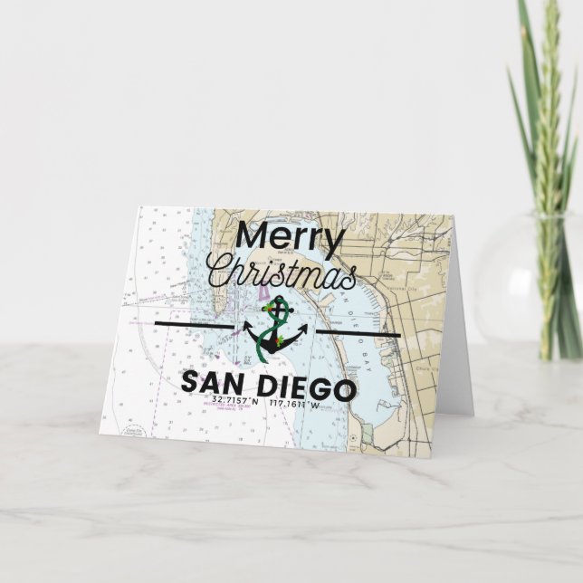 Merry Christmas Chart- San Diego Holiday Card (Front)