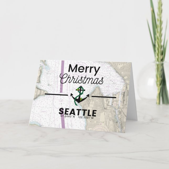 Merry Christmas Chart- Seattle Holiday Card (Front)