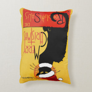 Merry Christmas -  Chat Noir Decorative Cushion