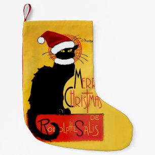 Merry Christmas - Chat Noir Small Christmas Stocking