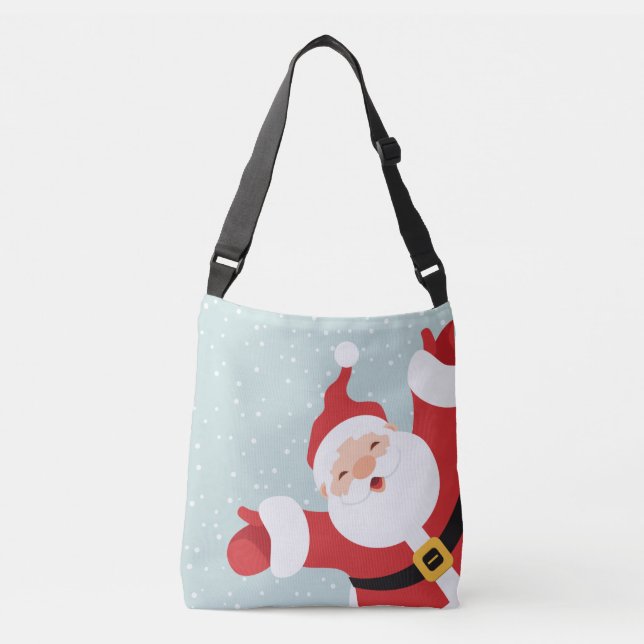 Merry Christmas Cheerful Santa | Crossbody Bag (Front)