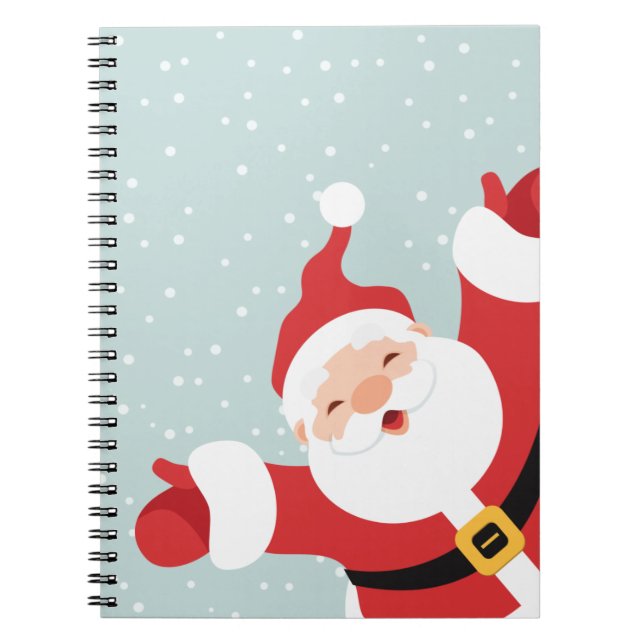 Merry Christmas Cheerful Santa | Notebook (Front)