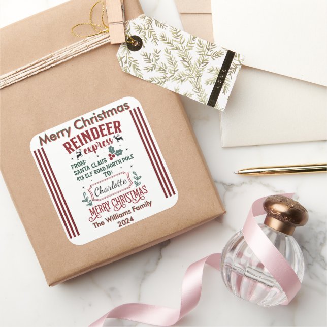 Merry Christmas Cheerful Sticker (Gifting)