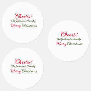 merry christmas cheers add family name text photo