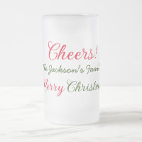 merry christmas cheers add family name text photo