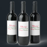 merry christmas cheers add family name text photo  wine label<br><div class="desc">design</div>