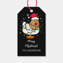 Merry Christmas Chicken Christmas Personalised Gif