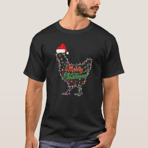 Merry Christmas Chicken Funny Chicken Santa Hat Li T-Shirt