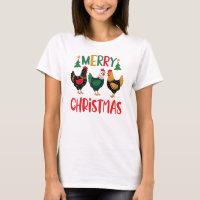 Merry Christmas Chicken, Funny Farm Chickens