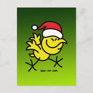 Merry Christmas Chicken Holiday Postcard