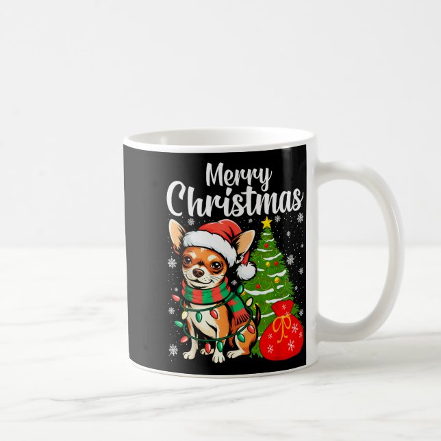 Merry Christmas Chihuahua  Coffee Mug (Right)