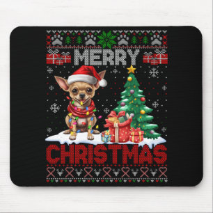 Merry Christmas Chihuahua Dog Lover Family Ugly Xm Mouse Mat