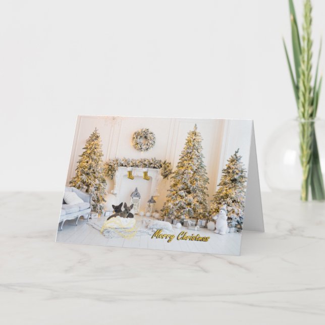 Merry Christmas Chihuahua Greeting Card (Front)