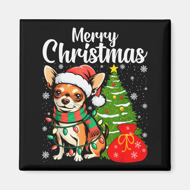 Merry Christmas Chihuahua  Magnet (Front)