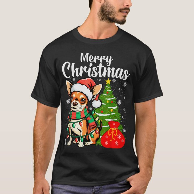 Merry Christmas Chihuahua  T-Shirt (Front)