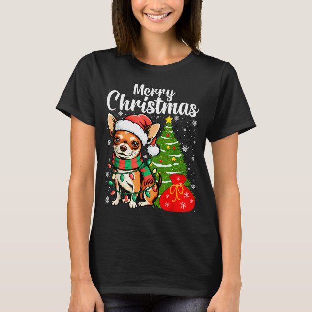 Merry Christmas Chihuahua  T-Shirt (Front)