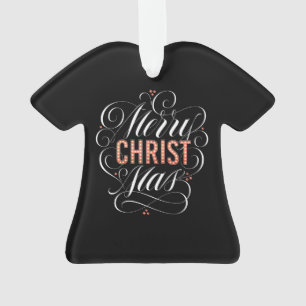 Merry CHRISTmas Christian Calligraphy Jesus Christ Ornament