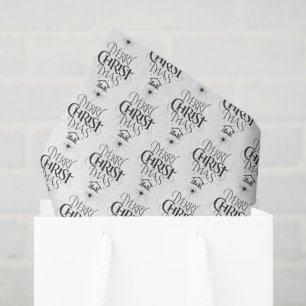 Merry CHRISTmas Christian Calligraphy Lettering Tissue Paper