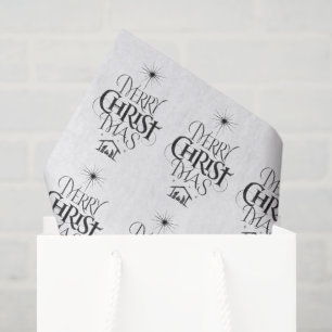 Merry CHRISTmas Christian Calligraphy Lettering Tissue Paper