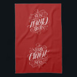 Merry CHRISTmas Christian Chalkboard Calligraphy Tea Towel<br><div class="desc">We say 'Merry Christmas' very often during the season, but sometimes we tend to forget where this greeting actually originates from. Here is a wonderfully elegant piece of custom hand lettering to give a gentle nudge back into the direction of Jesus. Art by professional calligrapher Ivan Angelic. This piece of...</div>