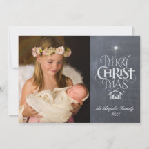 Merry Christmas Christian Chalkboard Customise