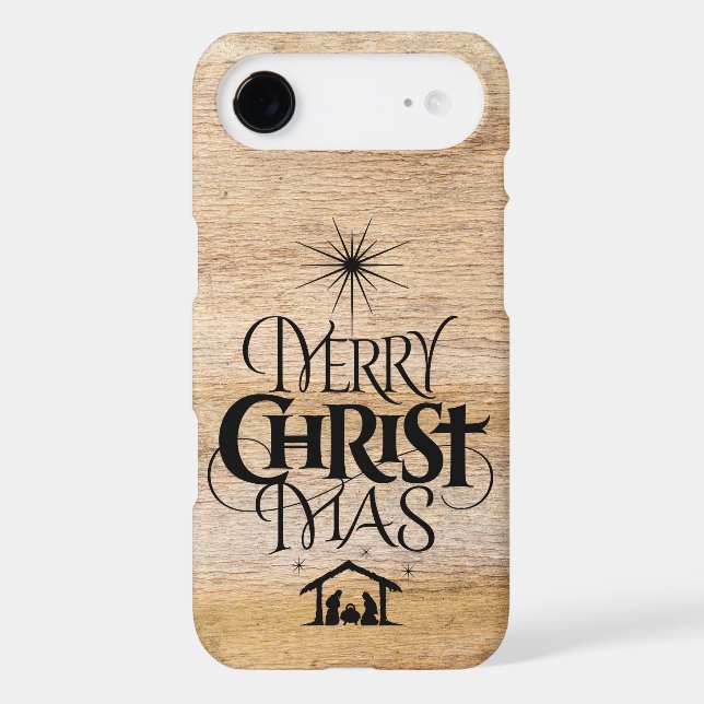Merry CHRISTmas Christian Christ Jesus Wooden Wood (Back)