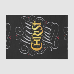 Merry CHRISTmas Christian Gold Christ Jesus Big    Tissue Paper