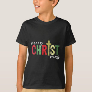 Merry Christmas Christian Jesus Cross Faith Religi T-Shirt