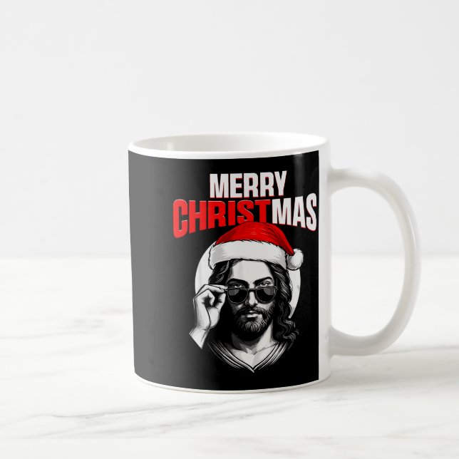 Merry Christmas Christian Jesus Pajamas Pjs Xmas M Coffee Mug (Right)