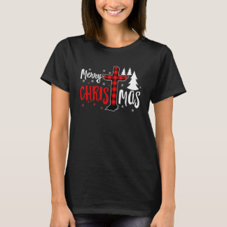Merry Christmas Christians Buffalo Plaid 1 T-Shirt