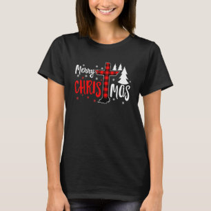 Merry Christmas Christians Buffalo Plaid T-Shirt
