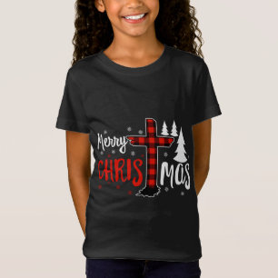 Merry Christmas Christians Buffalo Plaid T-Shirt