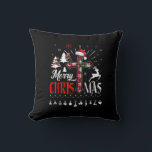 Merry Christmas Christians Buffalo Red Plaid Cross Cushion<br><div class="desc">This is a great gift for your family,  friends during Hanukkah holiday. They will be happy to receive this gift from you during Hanukkah holiday.</div>