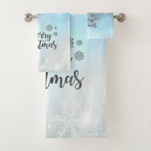 Merry Christmas,Christmas Balls Bath Towel Set