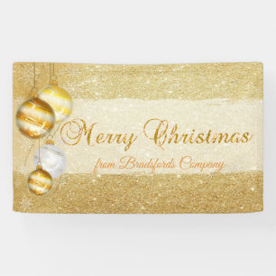 Merry Christmas ,Christmas Balls,Glittery Banner