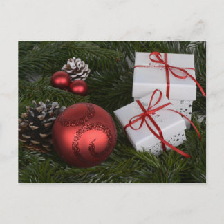 Merry christmas,Christmas balls Holiday Postcard