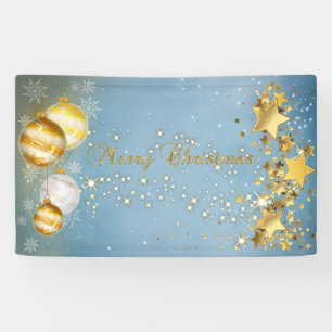 Merry Christmas ,Christmas Balls,Stars,Sparkle Banner