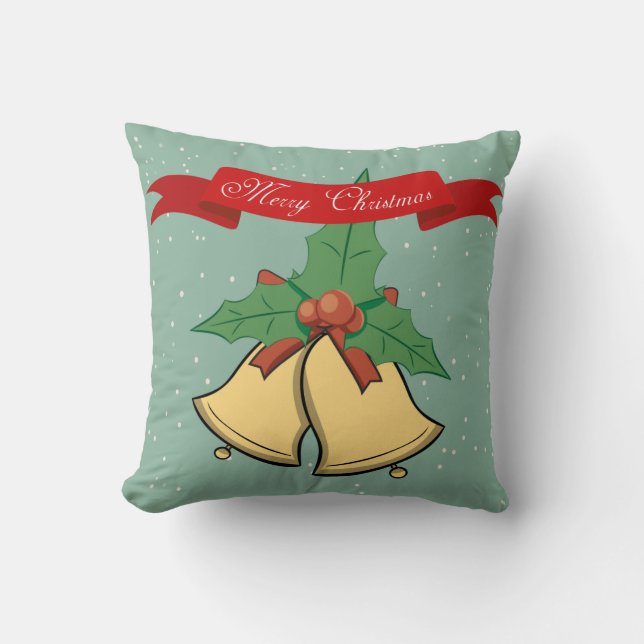 Merry Christmas - Christmas Bells Pillow (Front)