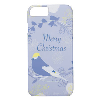 merry christmas, christmas,bird,flowers, nature, p iPhone 8/7 case