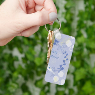 merry christmas, christmas,bird,flowers, nature, p key ring