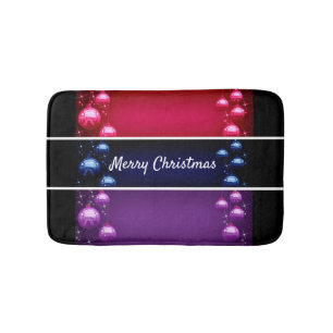 Merry Christmas Christmas Bulbs Bath Mat