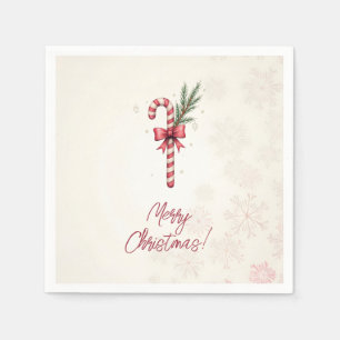 Merry Christmas! Christmas card. Christmas candy  Napkin